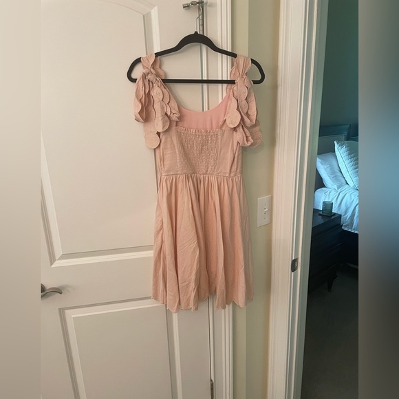 Mable fit and flare dress with ribbon tie shoulders - Picture 2 of 3